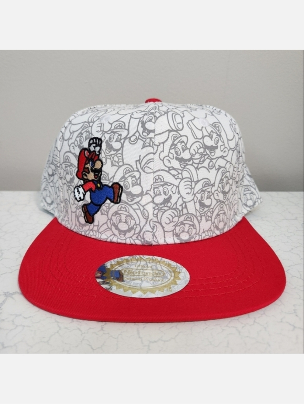 Nintendo Super Mario Bros. Officially Licensed White & Red Hat ~ NWT